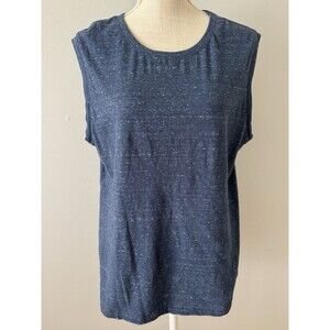 PACT Organic Women's Blue Sleeveless Muscle Tank Size Large Minimal Sustainable